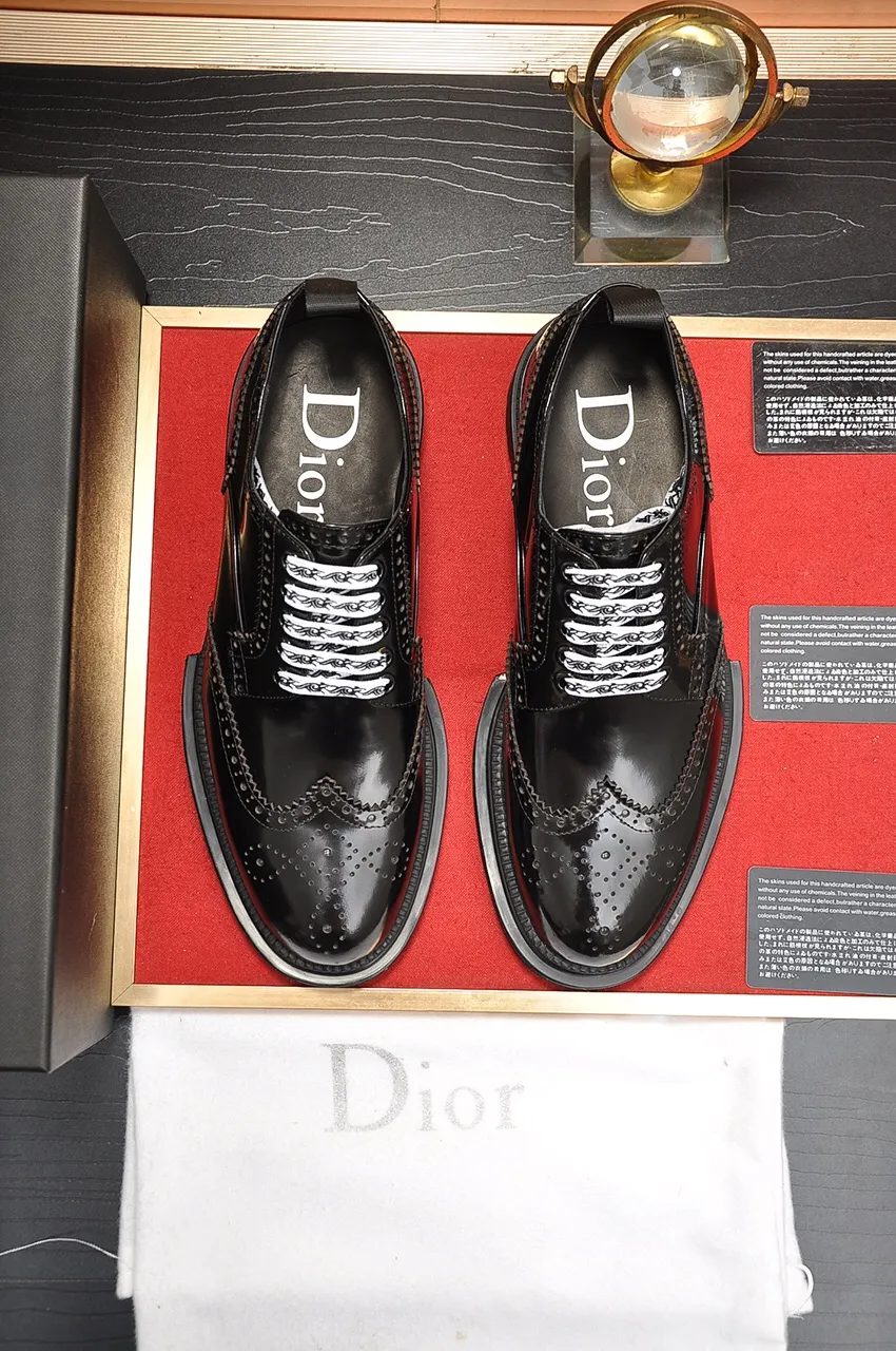 Men's shoes 💰700💶 [Dior] high-end goods Niuli original order quality Dior —🆘.Dior original order purchasing, high-end leather shoes, fabric: imported from Italy open-edge beaded cowhide ➕ water-dyed cowhide/cowhide lining ➕ special original outsole, fine workmanship, real-life shooting 🎬 size: 38-45 (customized at 45)